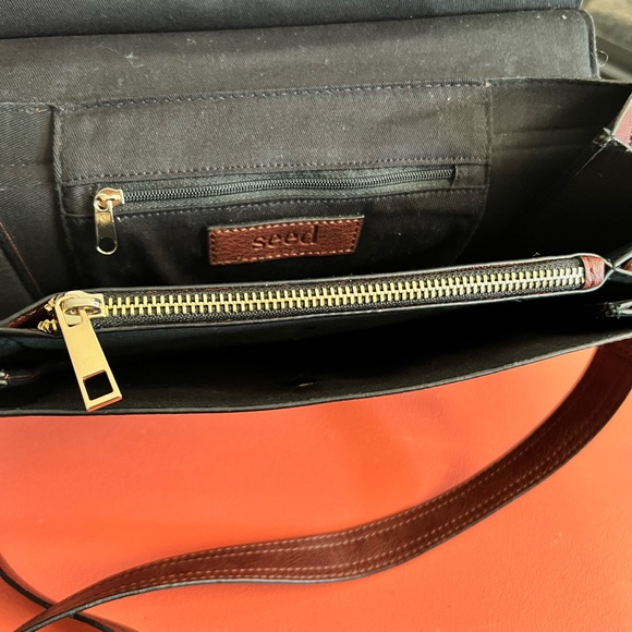 Chocolate brown shoulder bag - Picture 2 of 4